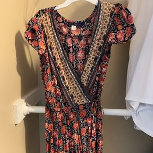 Tie front patterned dress from Francescas